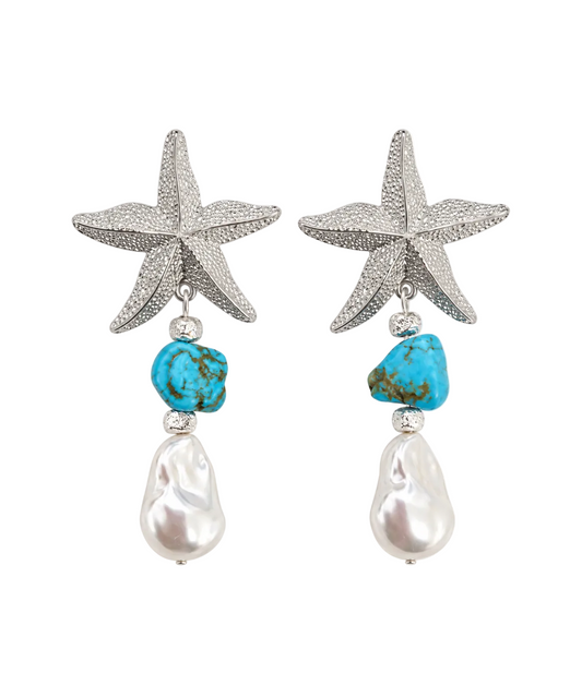 Gypset Star Silver Earrings