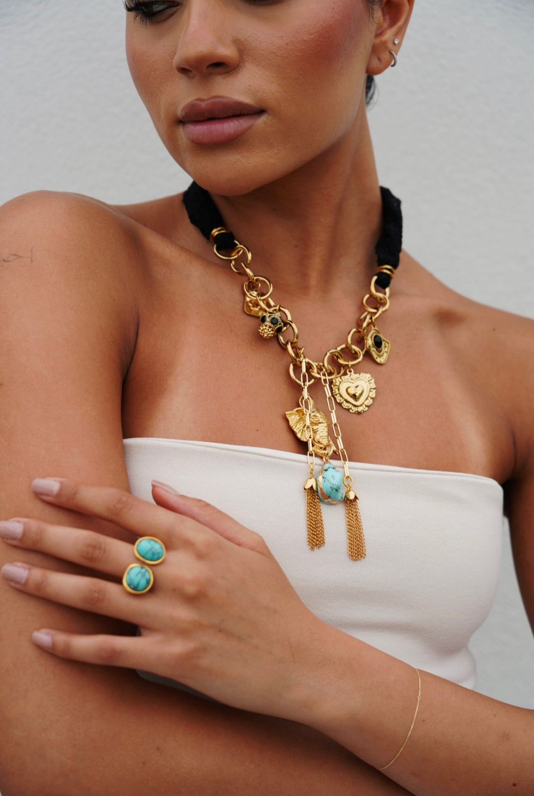 Capri Amulet Lace Necklace