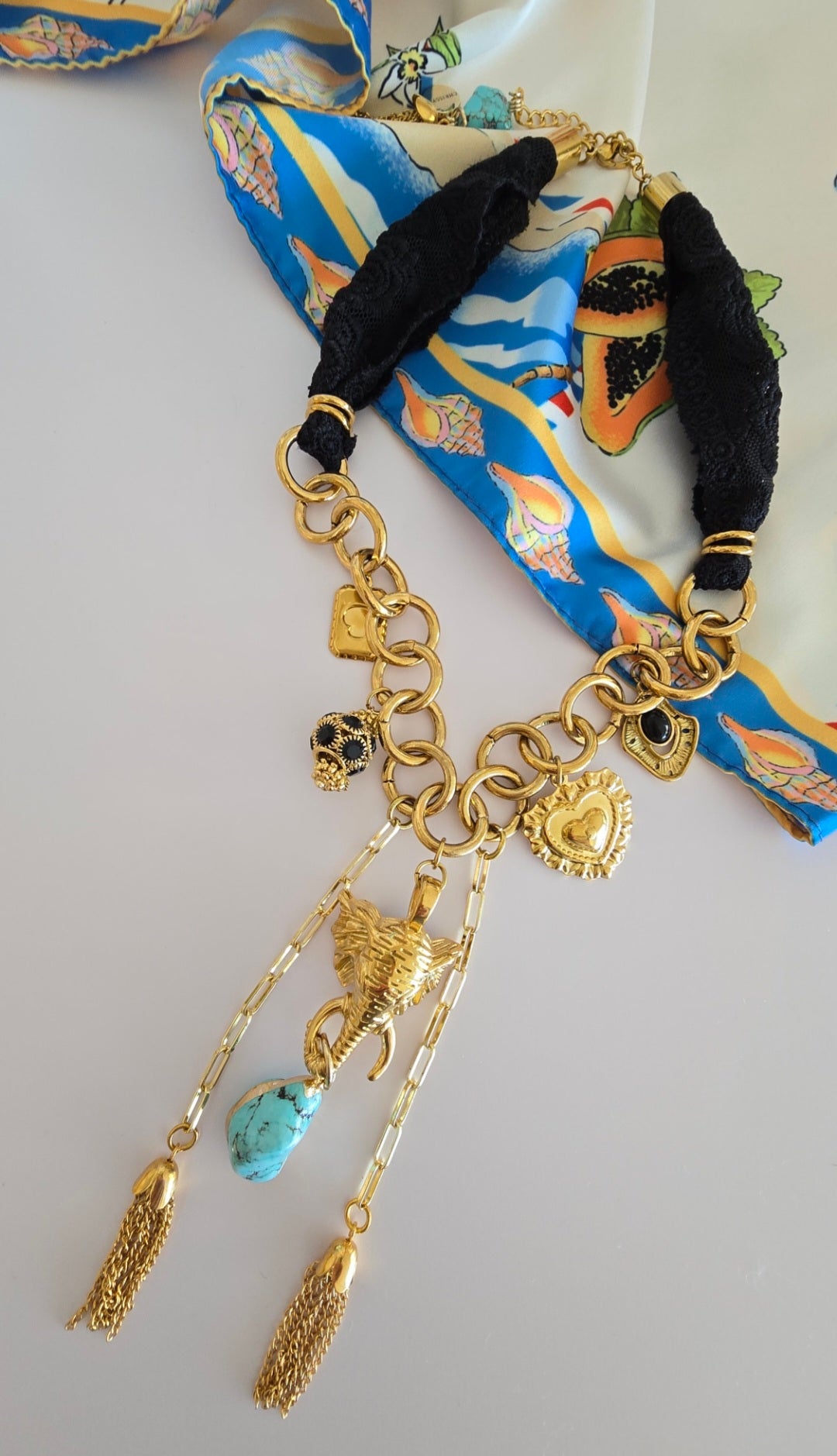 Capri Amulet Lace Necklace