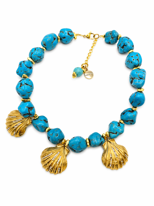 Azure Shell Necklace
