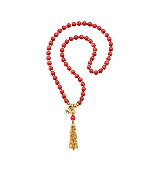Cruz Charm Necklace Sangria