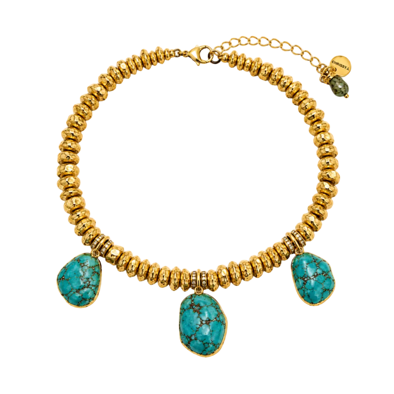 Amalfi Waters Gold and Turquoise Necklace