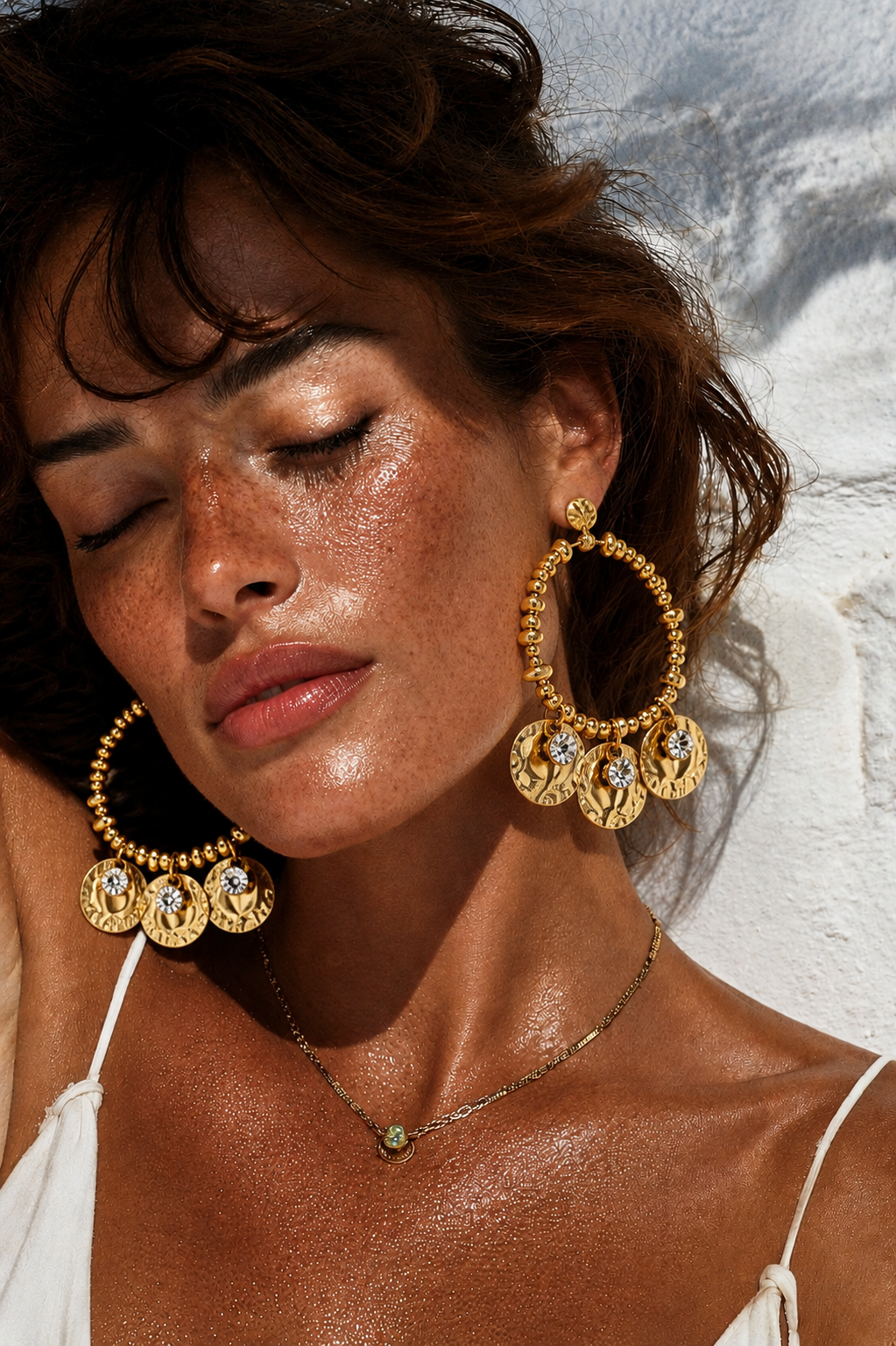 Riviera Coin Hoop Earrings
