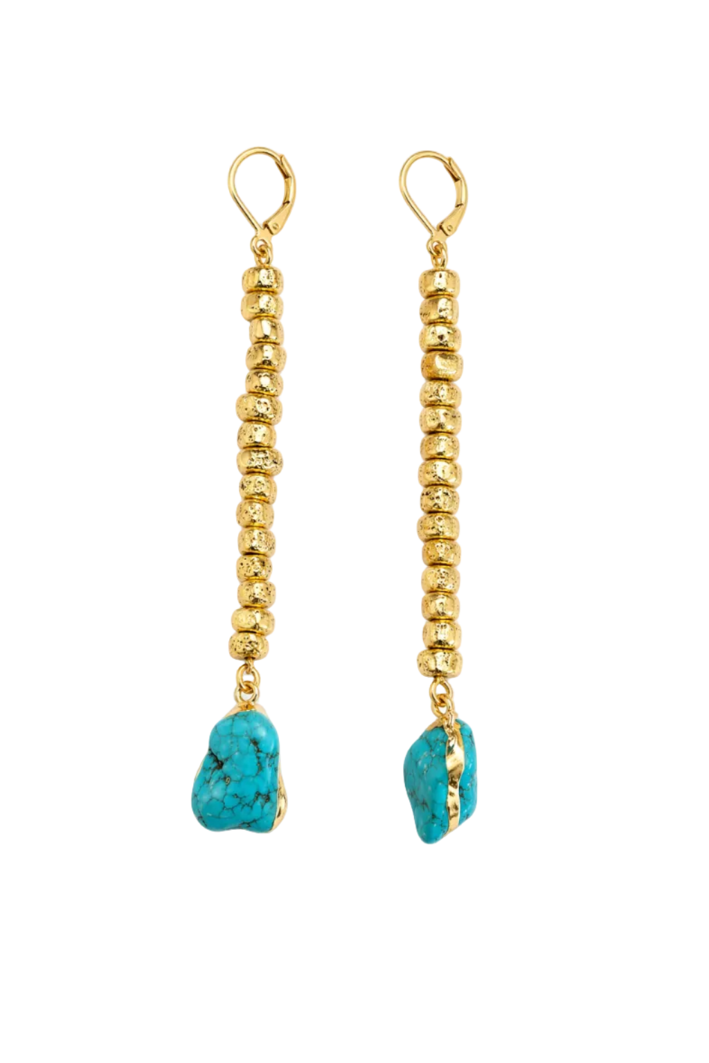 Amalfi Gold and Turquoise Duster Earrings