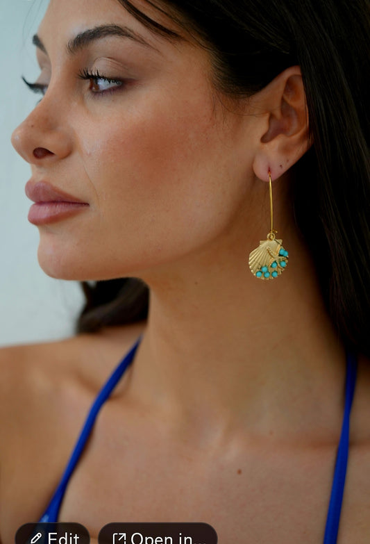 Amalfi Shell Drop Earings