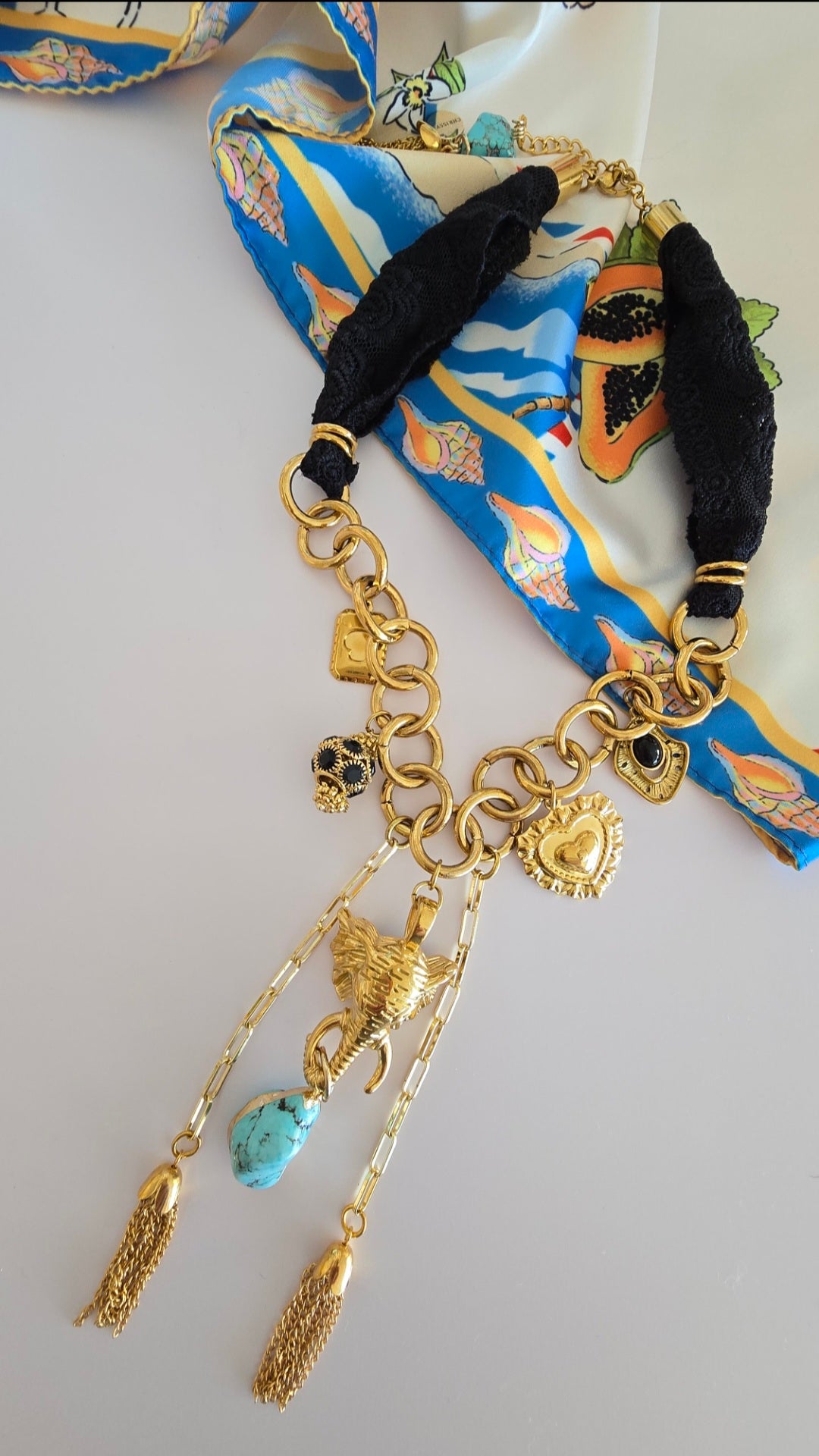 Capri Amulet Lace Necklace