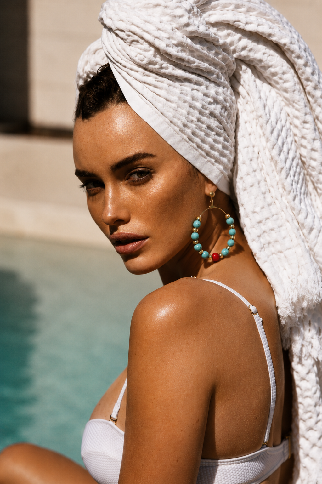 Riviera Turquoise Hoop Earrings