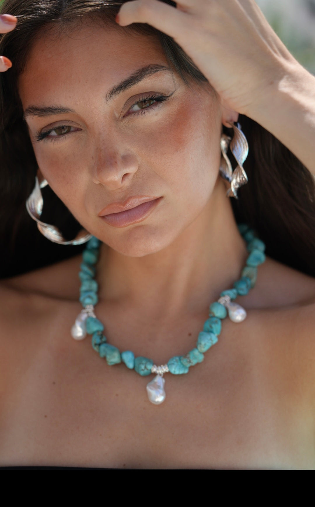 Capri Blu Silver Necklace