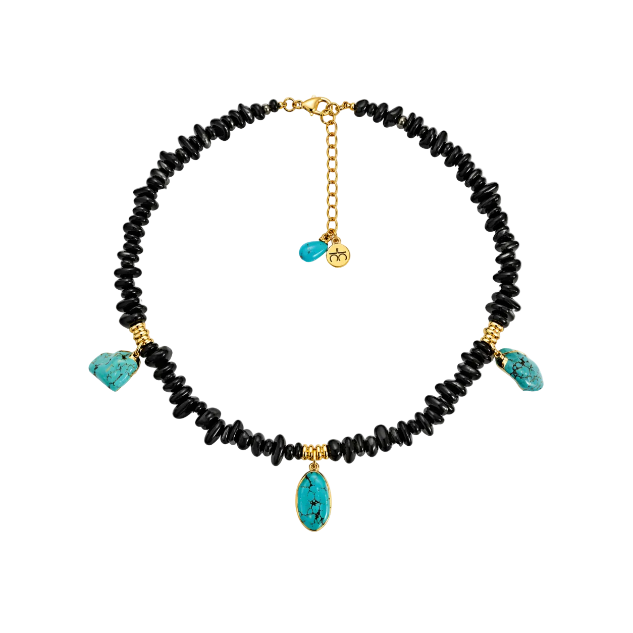 Azzure Nightfall Black & Turquoise Necklace