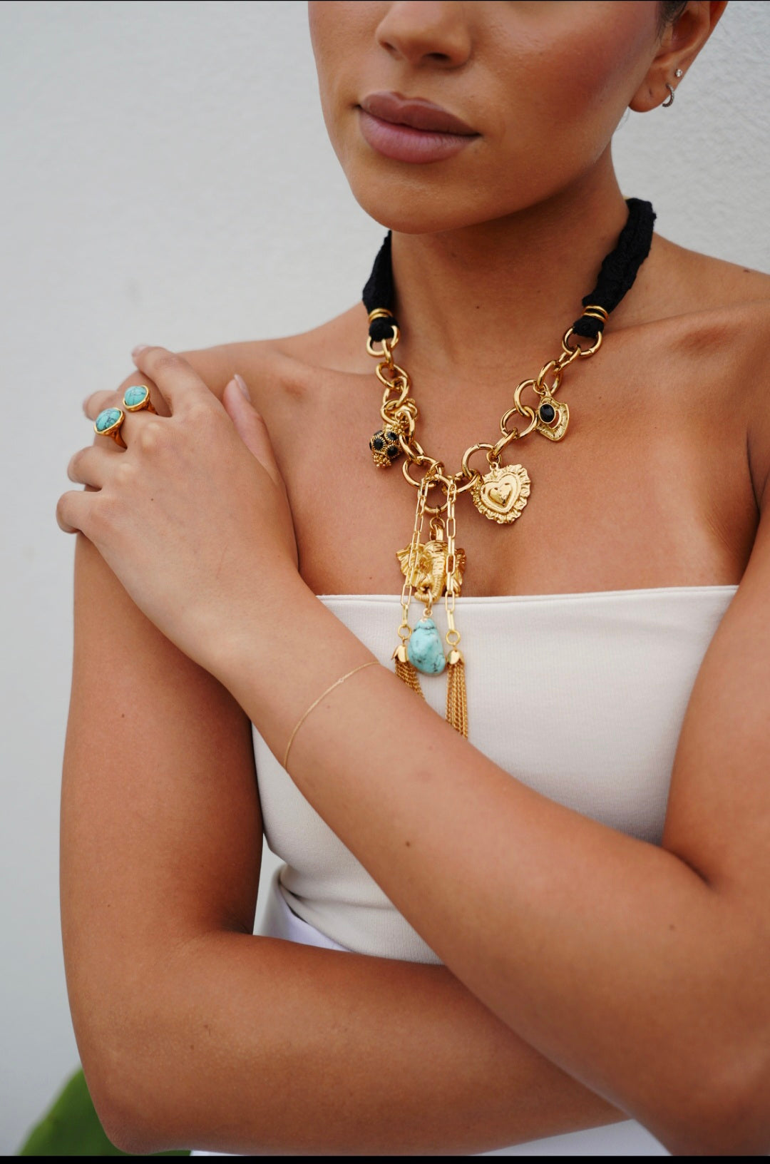 Capri Amulet Lace Necklace