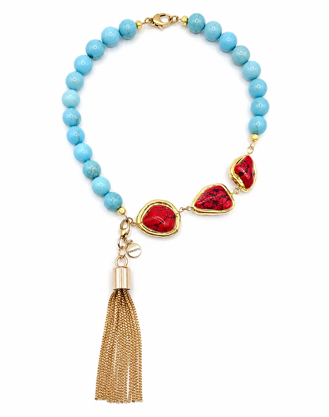 Capri Corallo Tassel Necklace